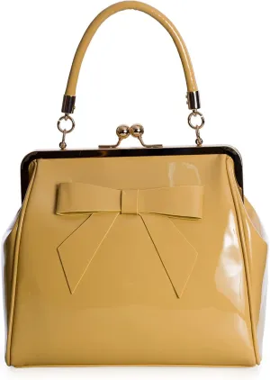 Dancing Days American Vintage Rockabilly Retro 50s Top Handle Bag Handbag - Beige