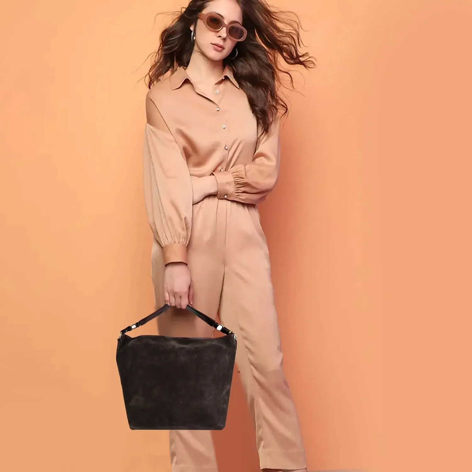 Dark Brown Hobo Bag – Chic & Spacious Everyday Handbag