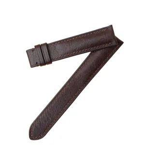Dark Brown Vintage leather watch band, Premium Tuscany Cow leather watch strap (19mm, Steel Tang Buckle)