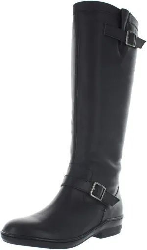 David Tate Womens Della Leather Buckle Riding Boots