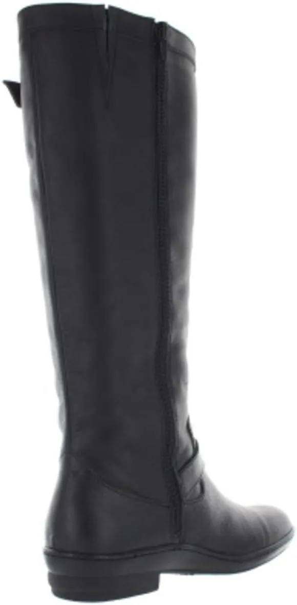 David Tate Womens Della Leather Buckle Riding Boots