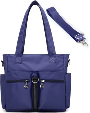 Dayfine Nylon Tote Bags for Women Waterproof Shoulder Bag Satchel Casual Handbags Lightweight Purse Multiple Pockets Bag