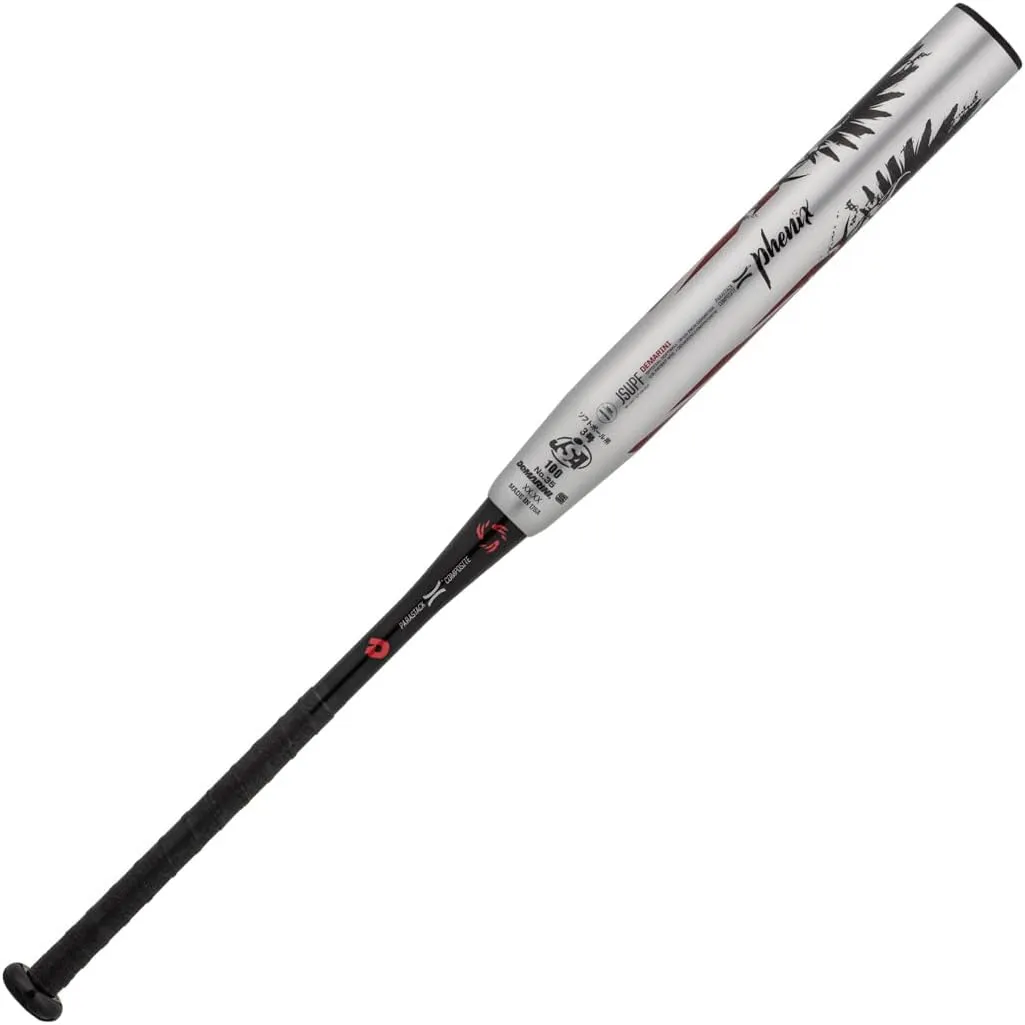 DeMARINI Softball Bat Phenix H&H (Leather, Rubber No. 3), Top Balance