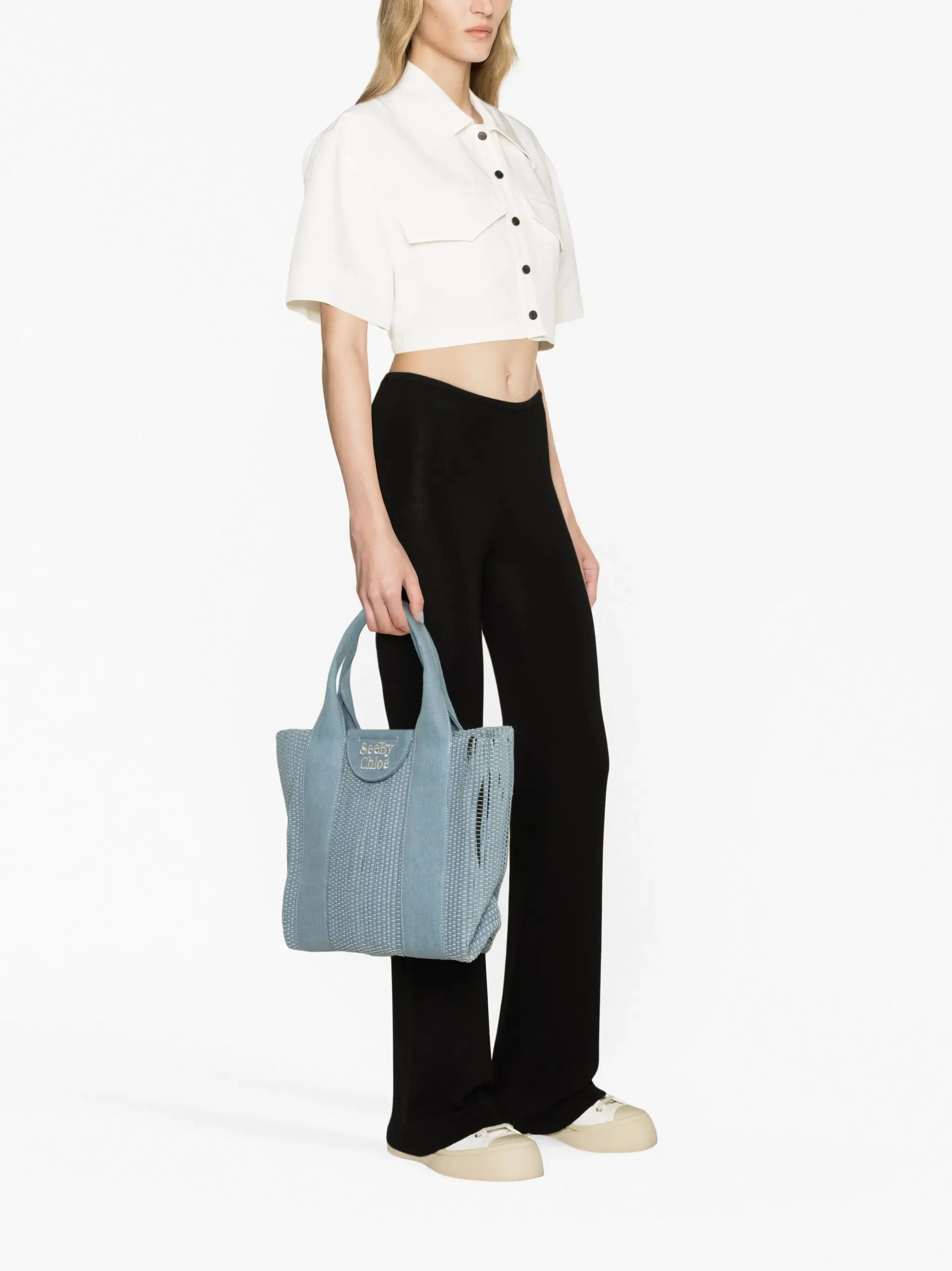 denim Extensive collection tote bag Express delivery medium Laetizia