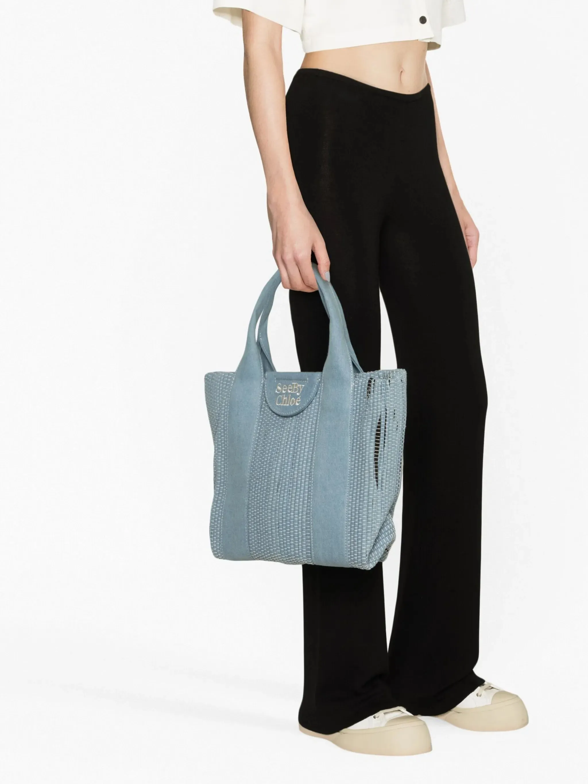 denim Extensive collection tote bag Express delivery medium Laetizia