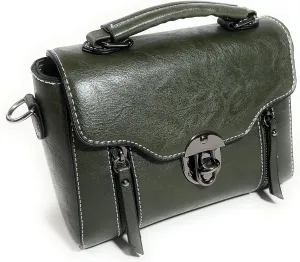Designer Green Handbag or Decor Crossbody Bag - Women's Vintage Faux Leather - Purse