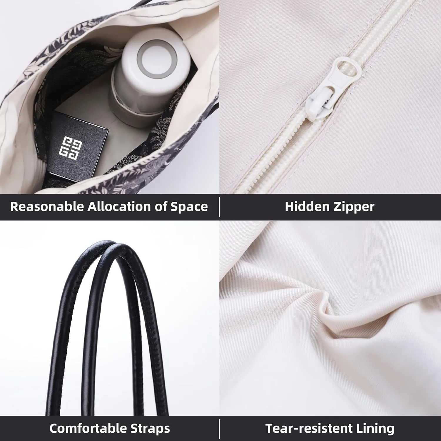 DGAZ Designer Hobo Bags for Women, Luxury Tote Bag with Zipper, Large Shoulder Bags