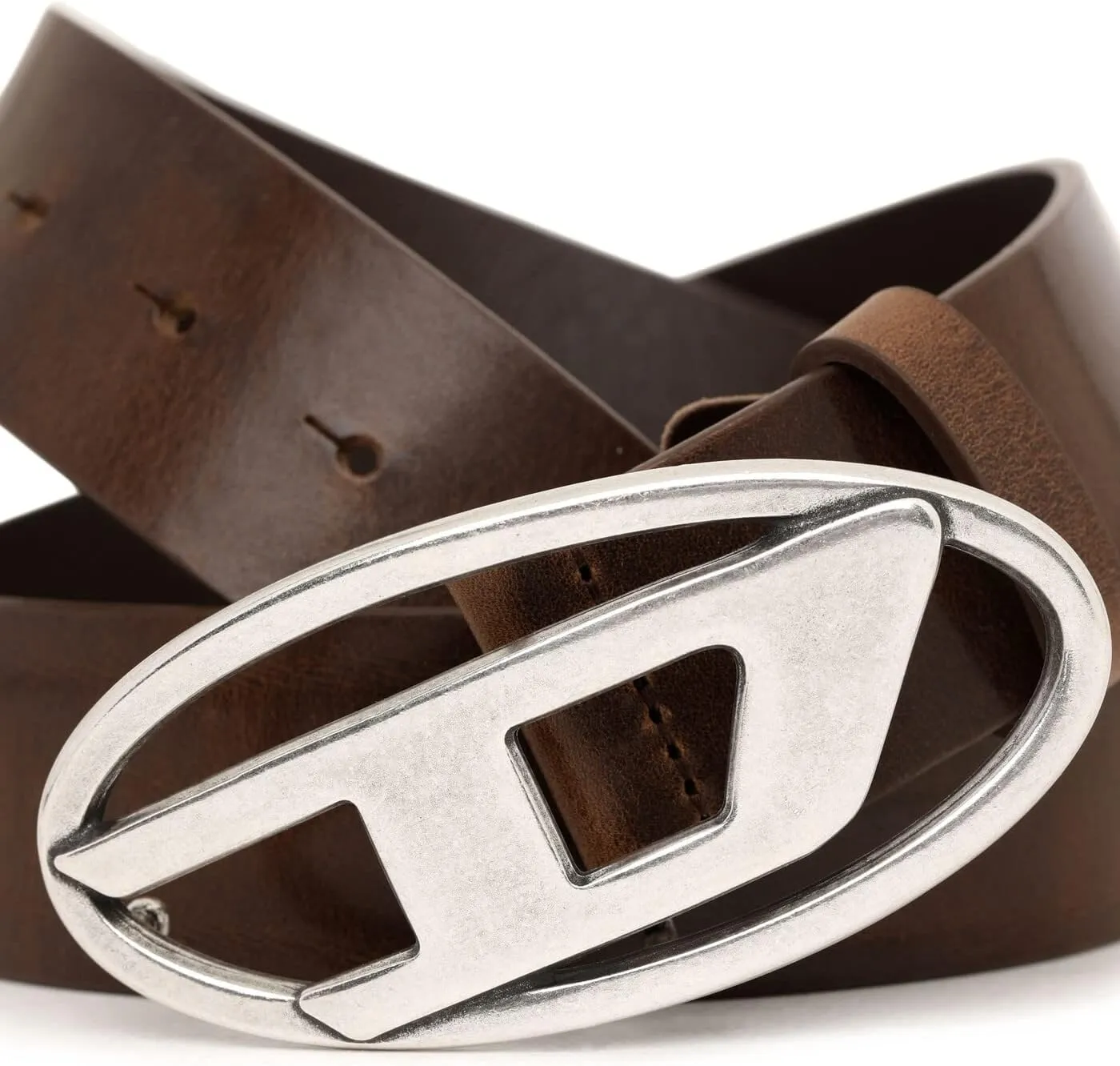 Diesel B-1DR Leather Logo Belt