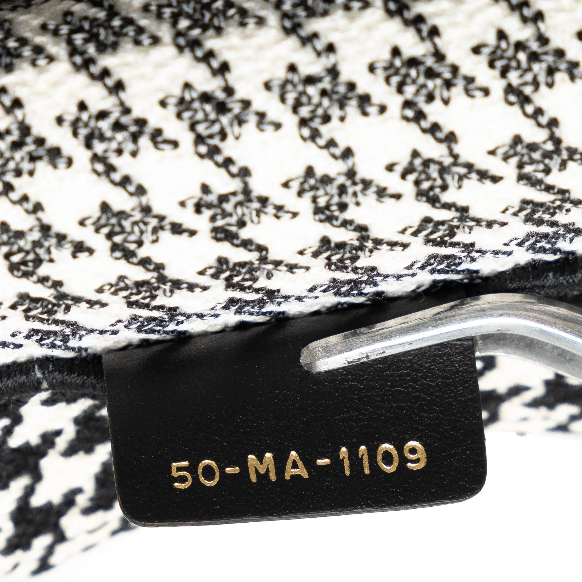 DIOR Medium Houndstooth Embroidered Book Tote Tote Bag