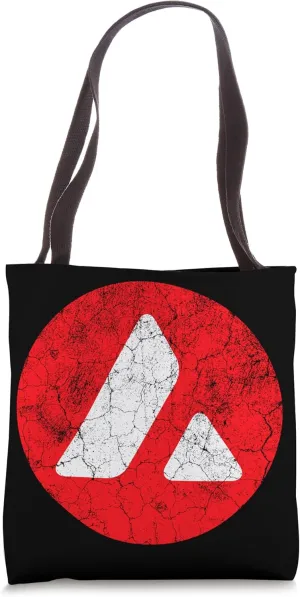 Distressed Avalanche AVAX Crypto Logo Tote Bag
