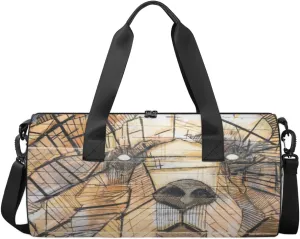 Doodle Dog Sports Duffel Bag, Gym Tote Bag Waterproof Weekender Travel Bag for Overnight Travel Luggage Workout Women Men