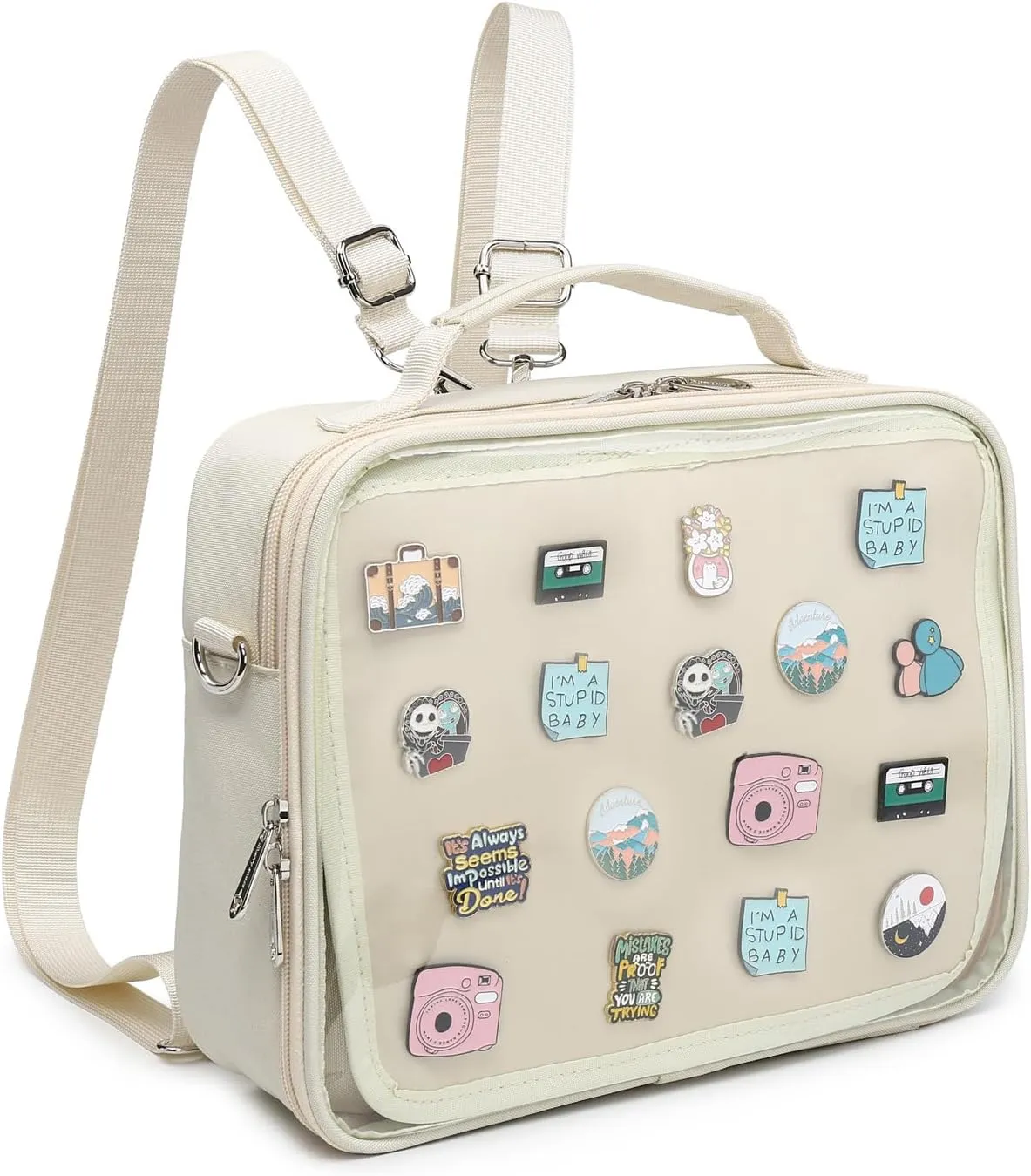 Dopamine Color Ita Bag Backpack Satchel Oxford Crossbody Messenger Shoulder Bag
