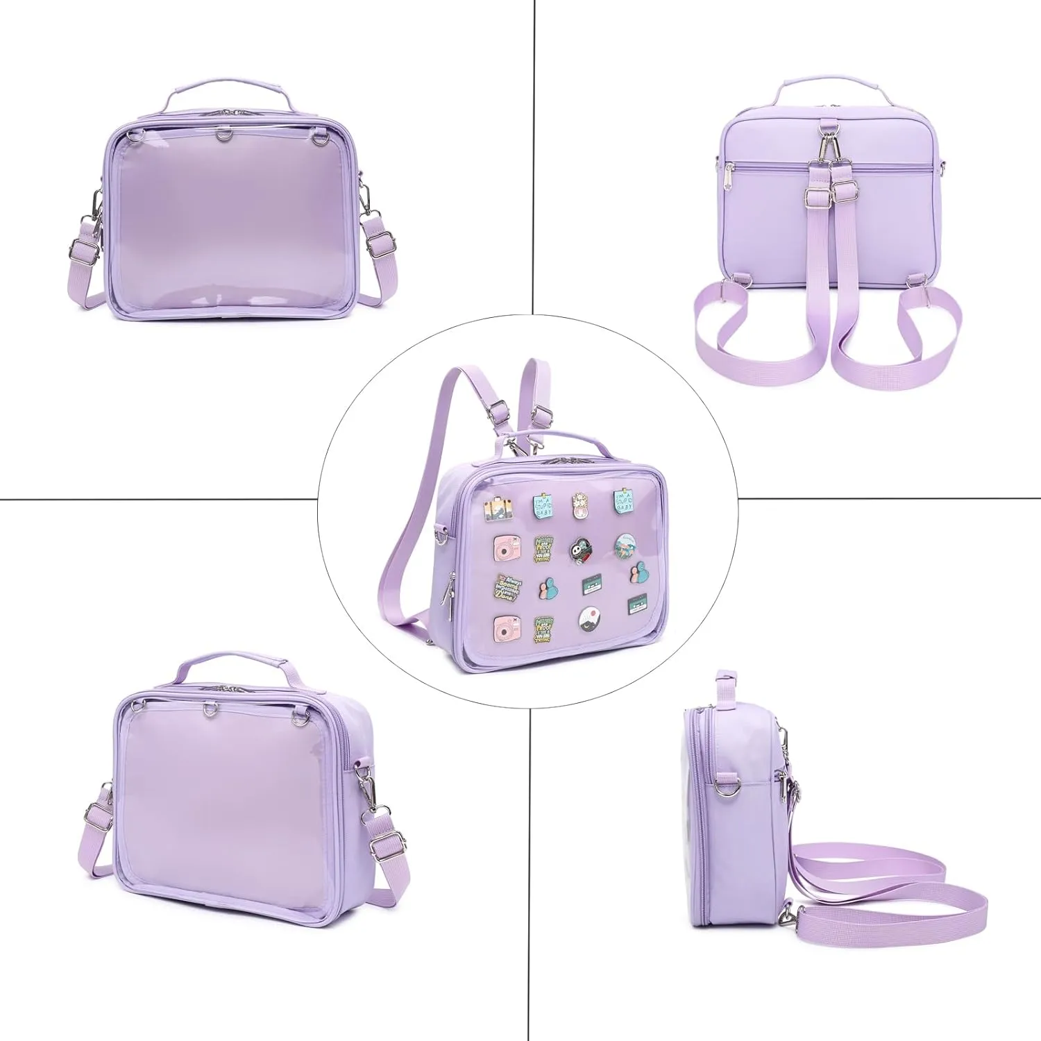 Dopamine Color Ita Bag Backpack Satchel Oxford Crossbody Messenger Shoulder Bag