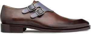 Double Buckle Duotone Monk Strap Brown/Blue / 8 ½ / Medium