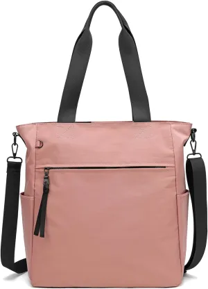DOURR Light Nylon Shoulder Messenger Bag Casual Handbag Tote with Laptop Sleeve for College Work Travel