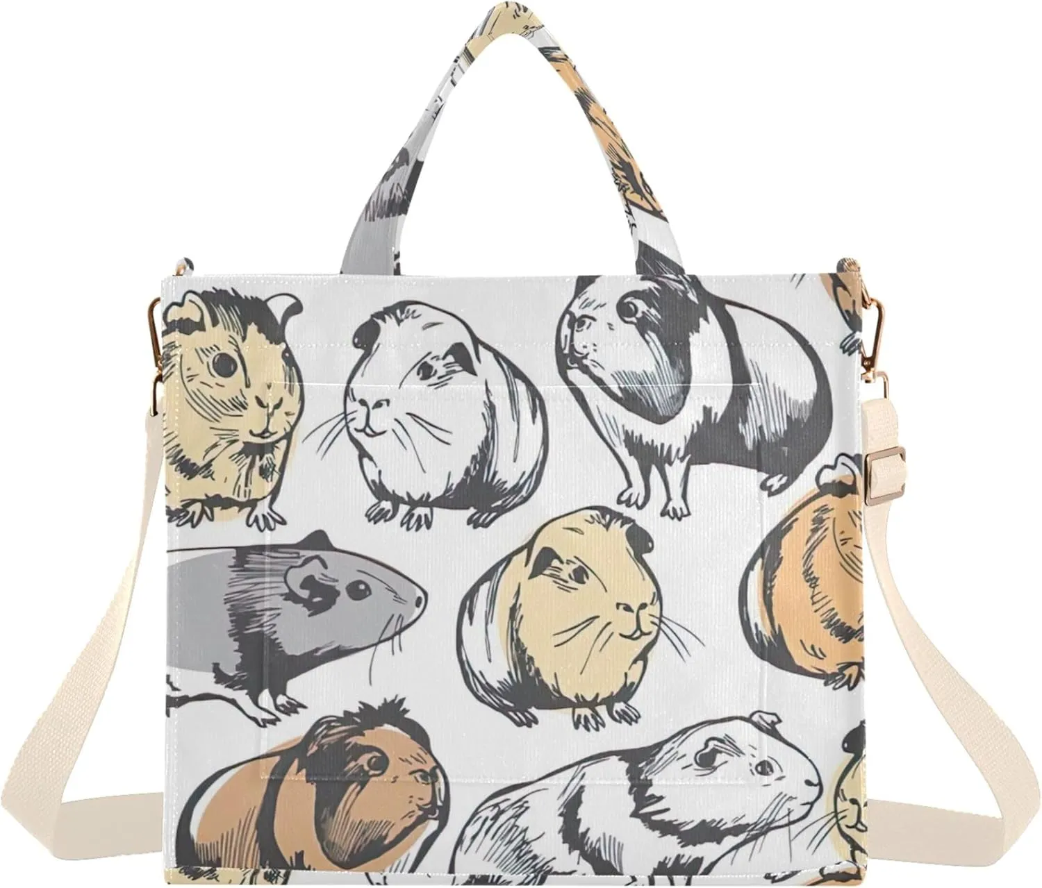 Duck Print Blue Shoulder Purse Women Tote Gym Handbag Gifts Tote Bag Large Purse Satchels