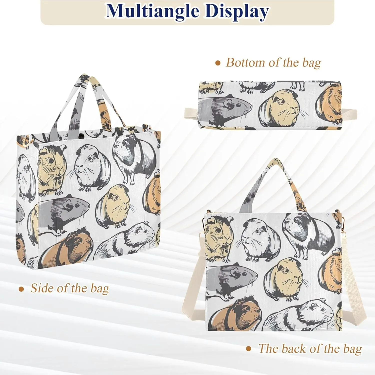 Duck Print Blue Shoulder Purse Women Tote Gym Handbag Gifts Tote Bag Large Purse Satchels
