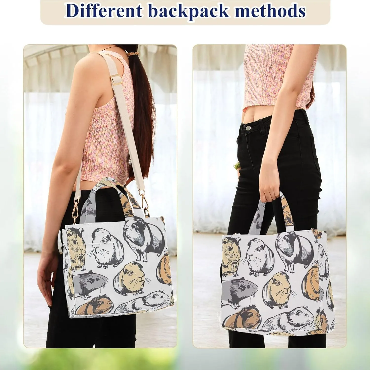Duck Print Blue Shoulder Purse Women Tote Gym Handbag Gifts Tote Bag Large Purse Satchels
