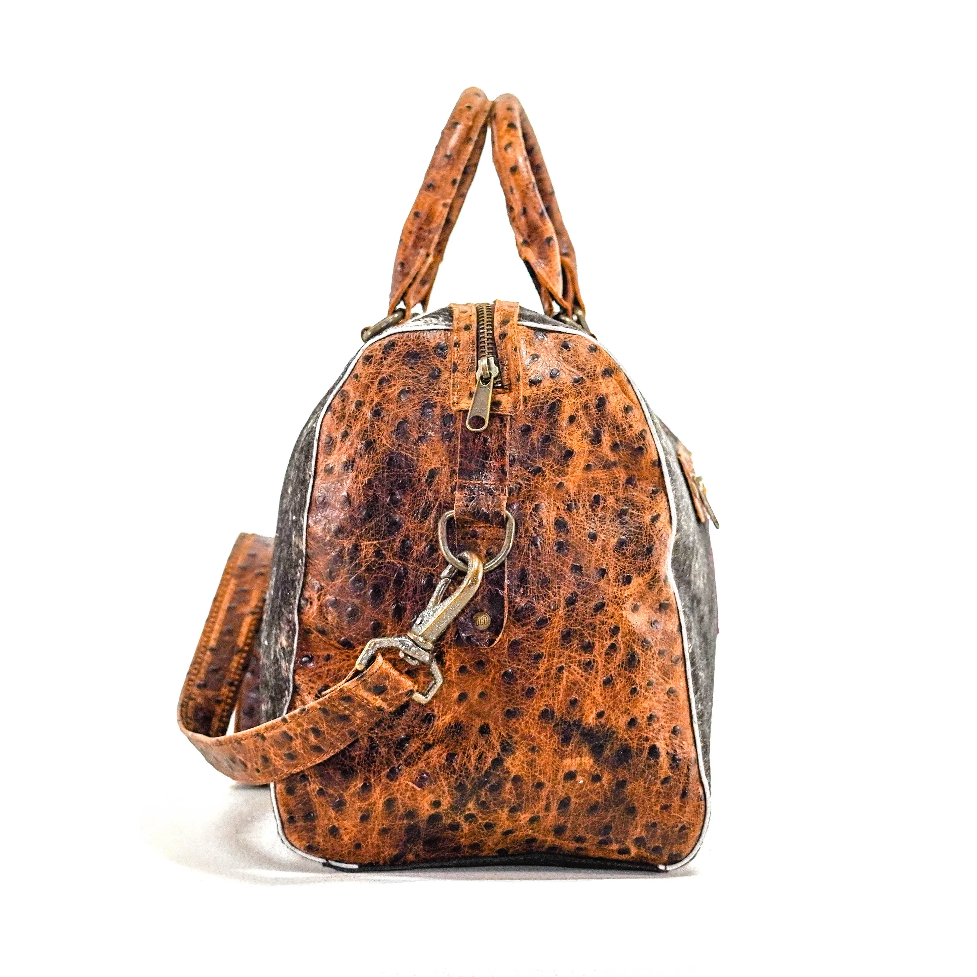 Duffel - Brindle w/ Saddle Ostrich