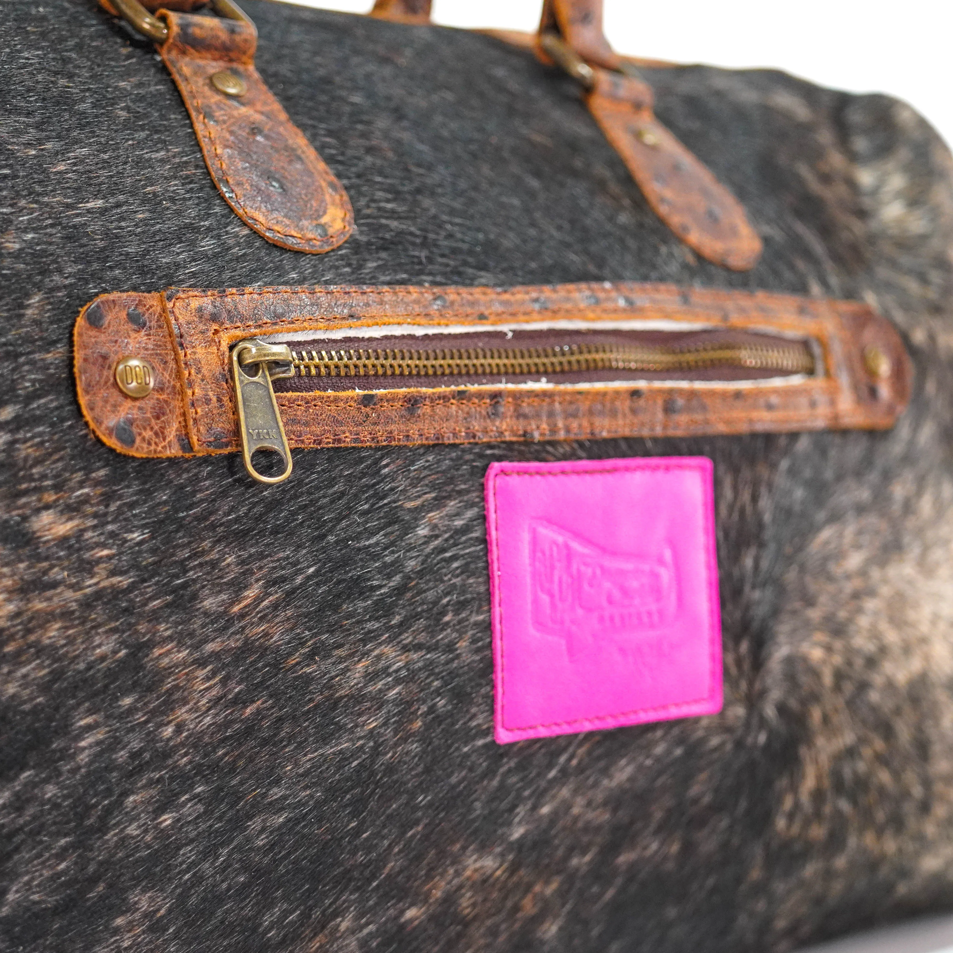 Duffel - Brindle w/ Saddle Ostrich