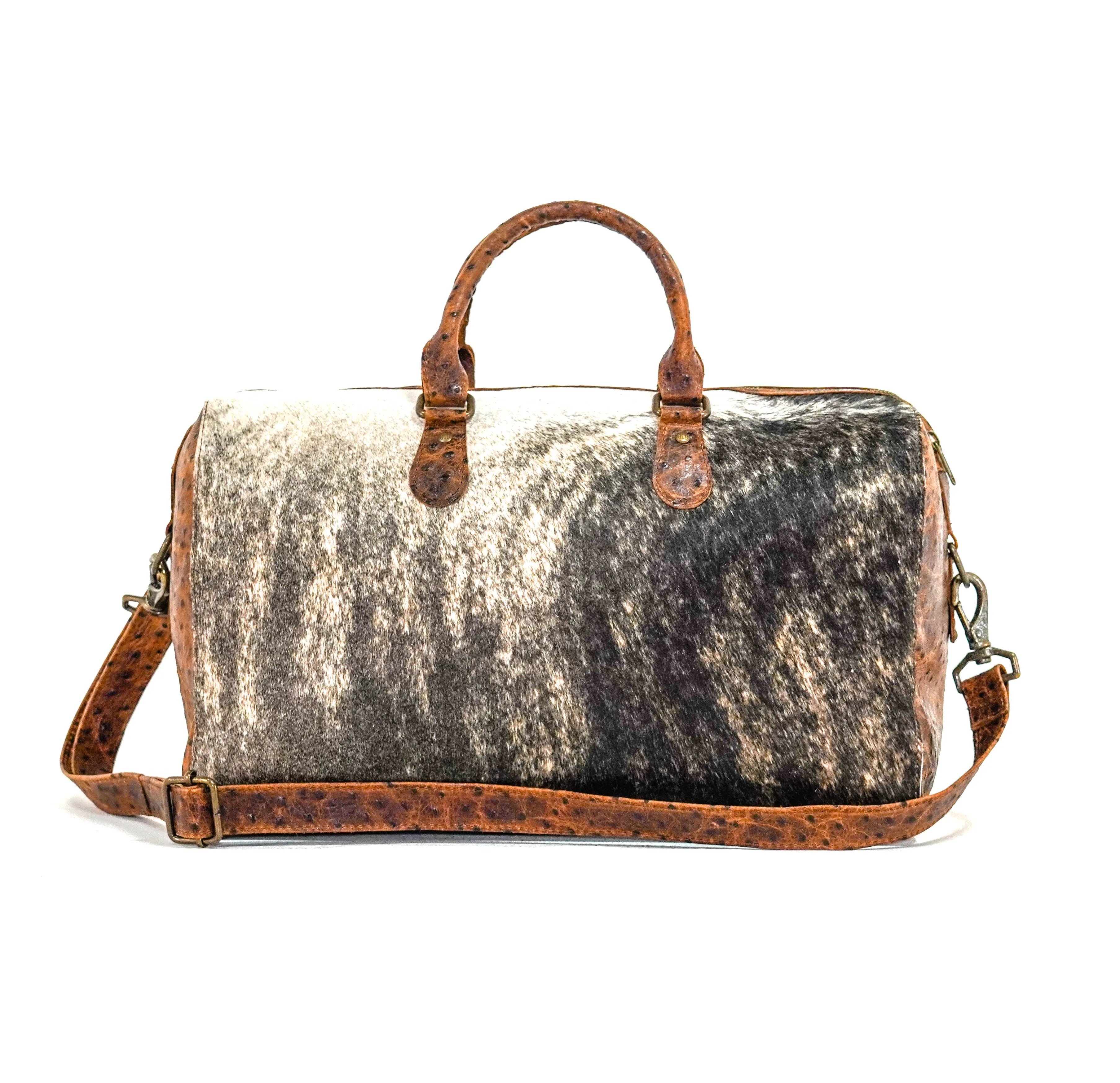 Duffel - Brindle w/ Saddle Ostrich