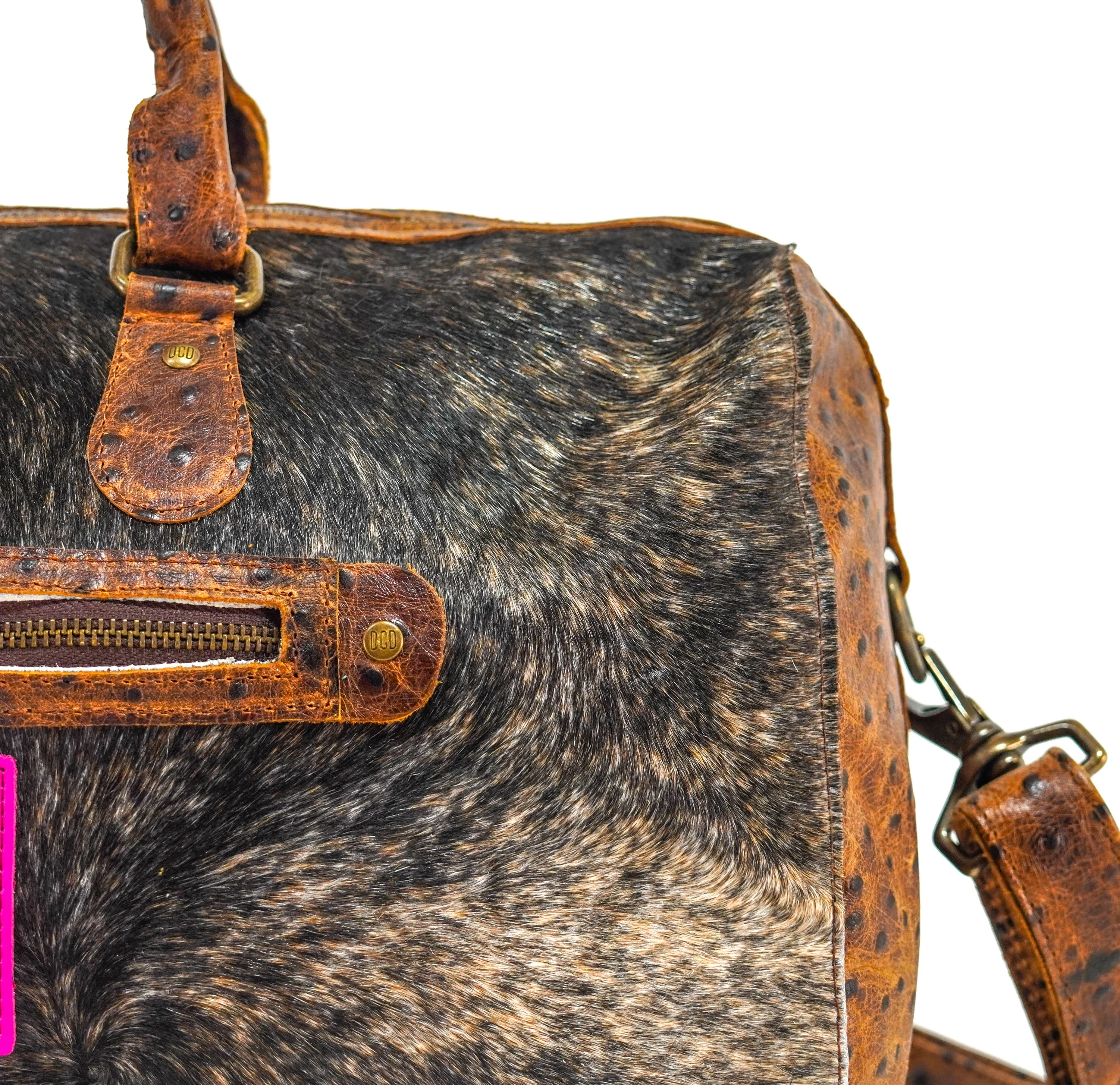 Duffel - Brindle w/ Saddle Ostrich