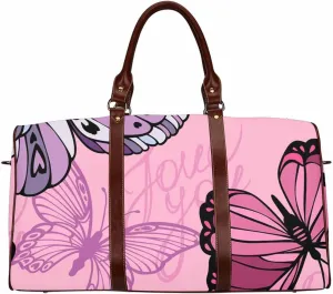 Duffle Bag For Travel Colored Flying Butterflies And Love Foldable Travel Duffel Bag Tote Carry On Luggage Bag(Type-2,18.62"x 8.5"x 9.65")