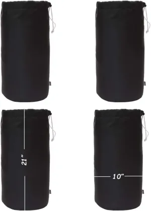 Durable Drawstring Water Resistant Dust Flap Stuff Sack Bag 4-Pack