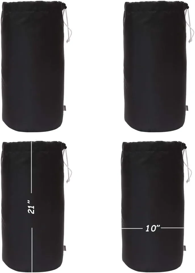 Durable Drawstring Water Resistant Dust Flap Stuff Sack Bag 4-Pack