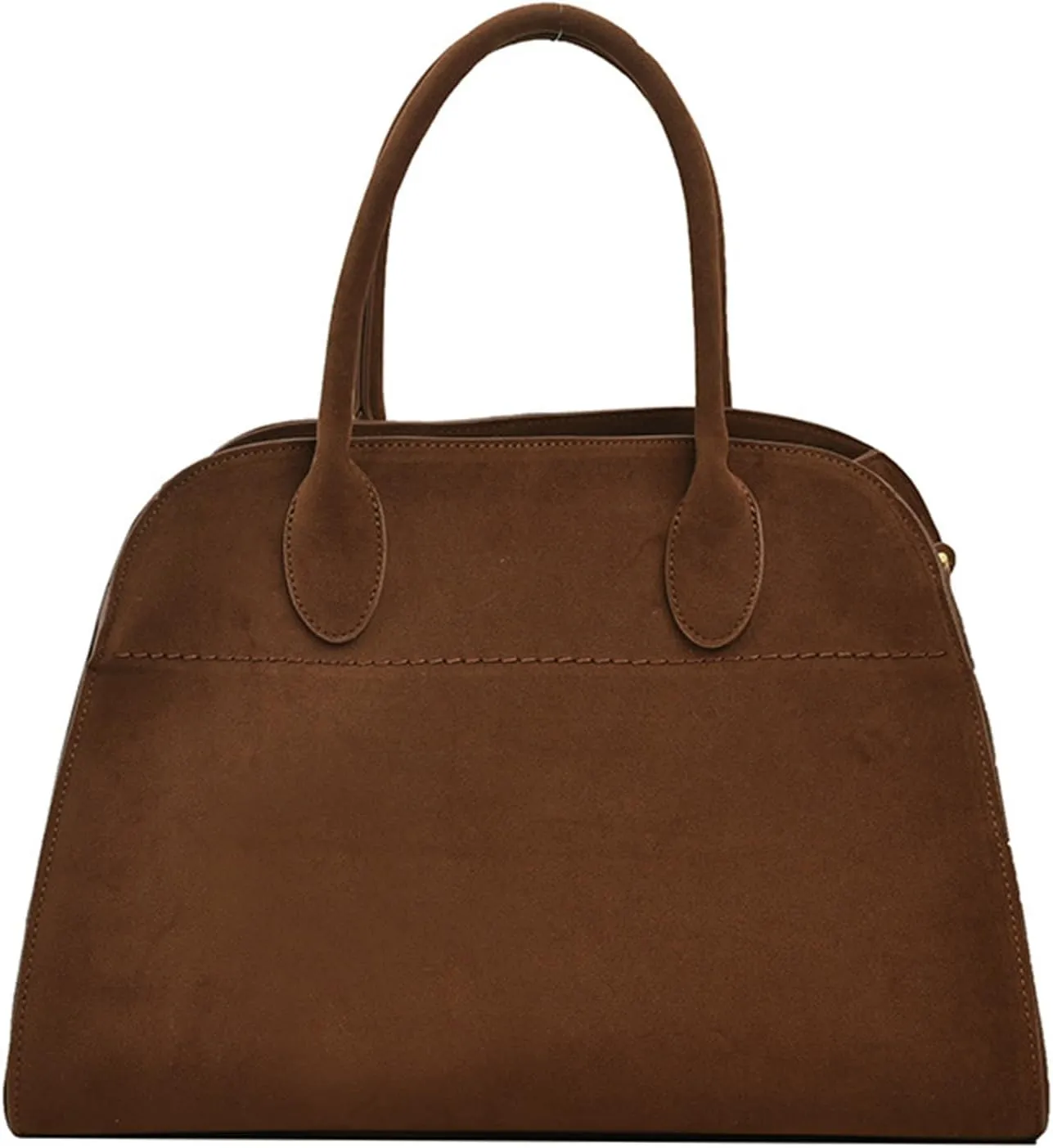 Dyalsa Suede Tote Bag for Women, Faux Leather Shoulder Bag Vintage Top Handle Bag Fashion Retro Satchel Bag