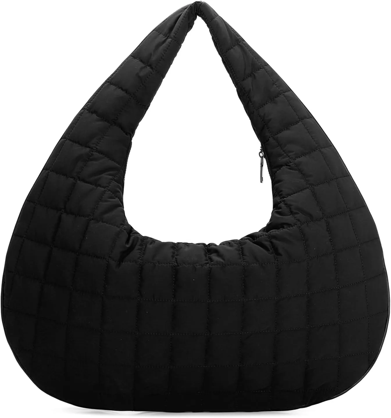 E Quilted Nylon Hobo Bag for Women Large Tote Shoulder Bag Top Handle Handbag