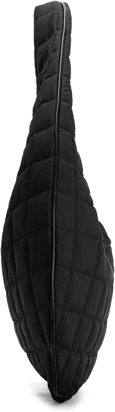 E Quilted Nylon Hobo Bag for Women Large Tote Shoulder Bag Top Handle Handbag