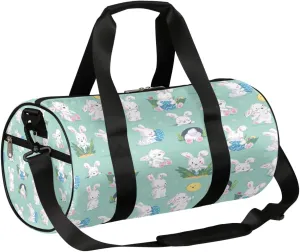 Easter Bunny Eggs Sports Gym Bag Duffel Bags Workout Lightweight Shoulder Weekender Bag Travel Duffel Bag for Men Women(Cartoon Rabbit)