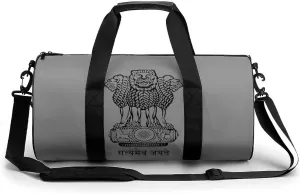 Emblem of India Novelty Large Duffel Bag Lightweight Gym Bag Travel Tote Bags