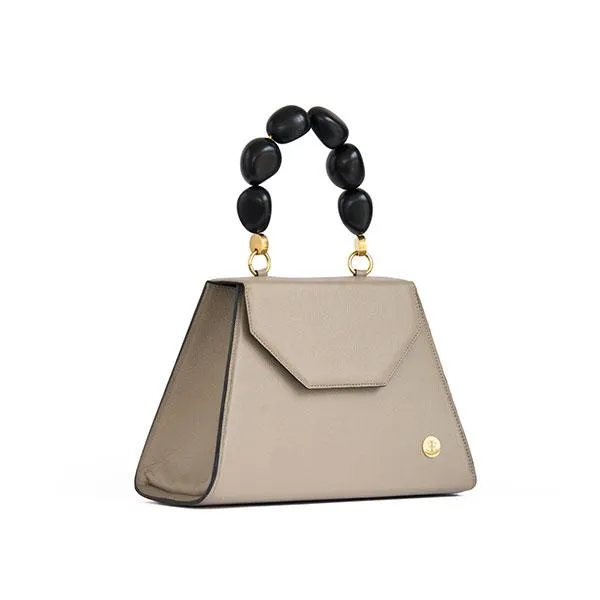 Emilia - Taupe Top Handle Bag