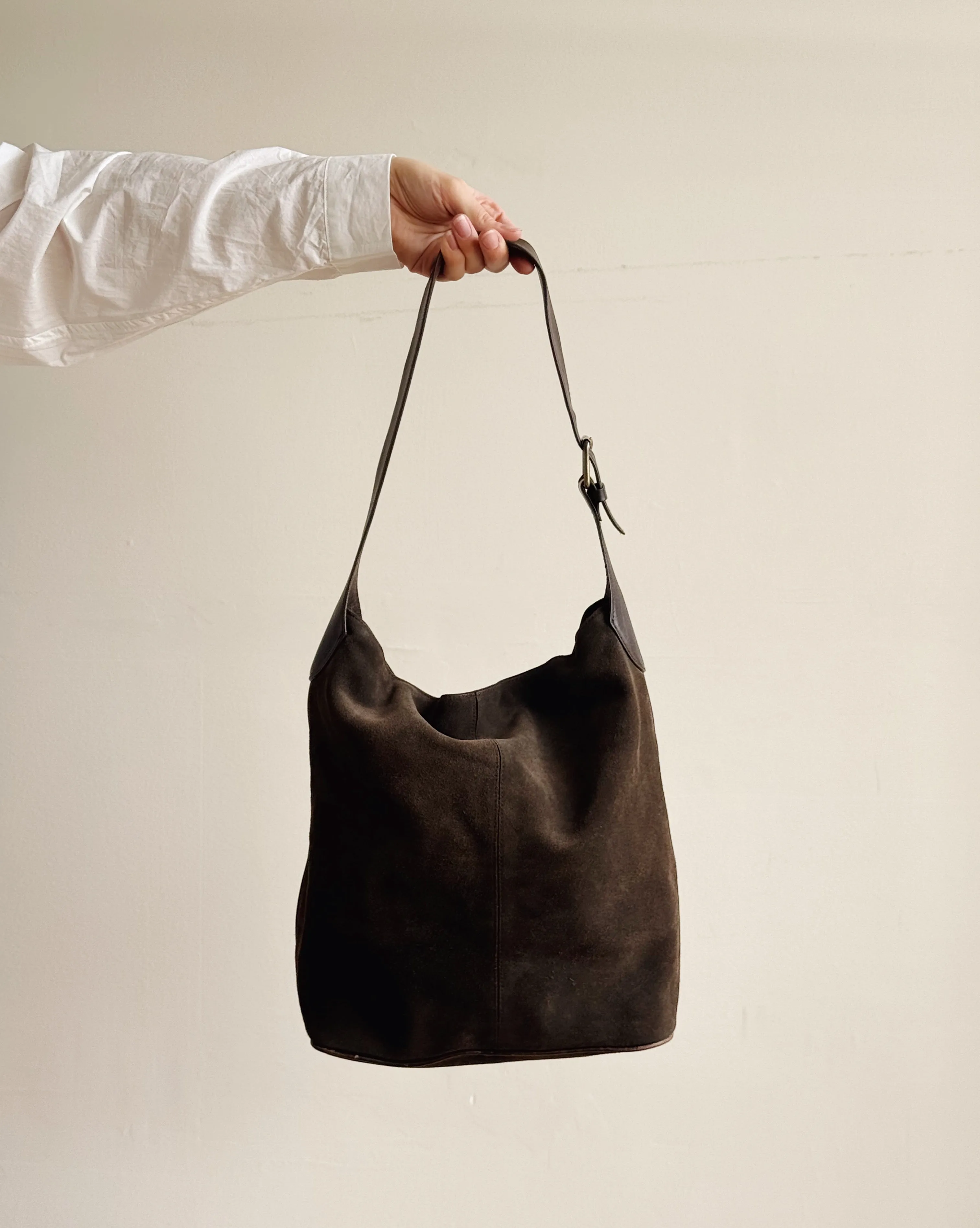 Espresso Suede Hobo Bag