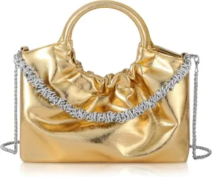 Evening Bag for Women - Clutch Purse PU Leather Handbag, Pleated Crossbody Bag Designer Buckle Close