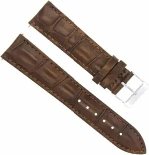 Ewatchparts 19mm Genuine Leather Watch Band Strap Compatible With Bulova Accutron Watch Light Brown