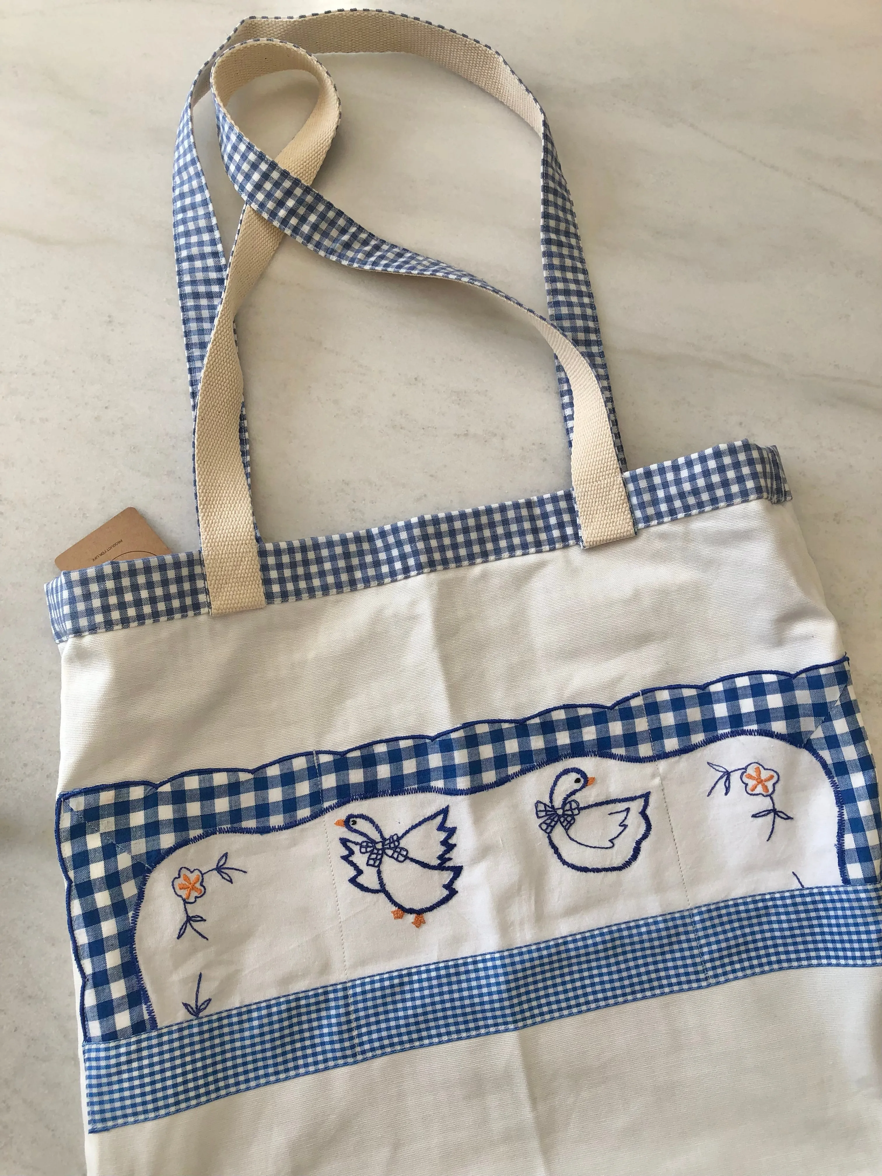 Exclusive choices GINGHAM Sustainable BAG TOTE