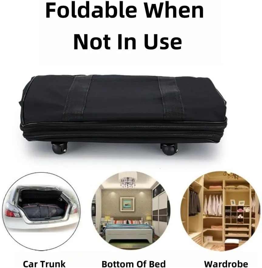 Expandable Duffle Bag, Foldable Luggage, Rolling Duffle Bag with Universal Wheels, Duffel Travel Bag Large Capacity for Women Men, Waterproof Lightweight Traveling Oxford Suitcase