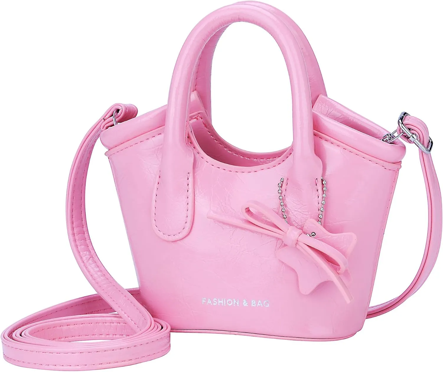 FALETO Women Mini Purses PU Leather Top Handle Crossbody Bag Small Satchel Handbags Cute Tote Bag