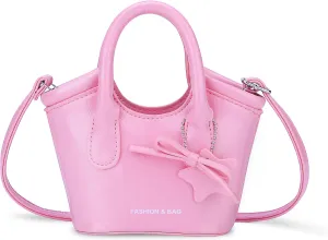 FALETO Women Mini Purses PU Leather Top Handle Crossbody Bag Small Satchel Handbags Cute Tote Bag