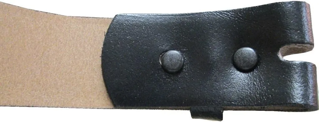 F&L CLASSIC Belt for buckle men Snap on Strap Full Grain One Piece Leather no buckle,1 1/2" Wide, Made in USA