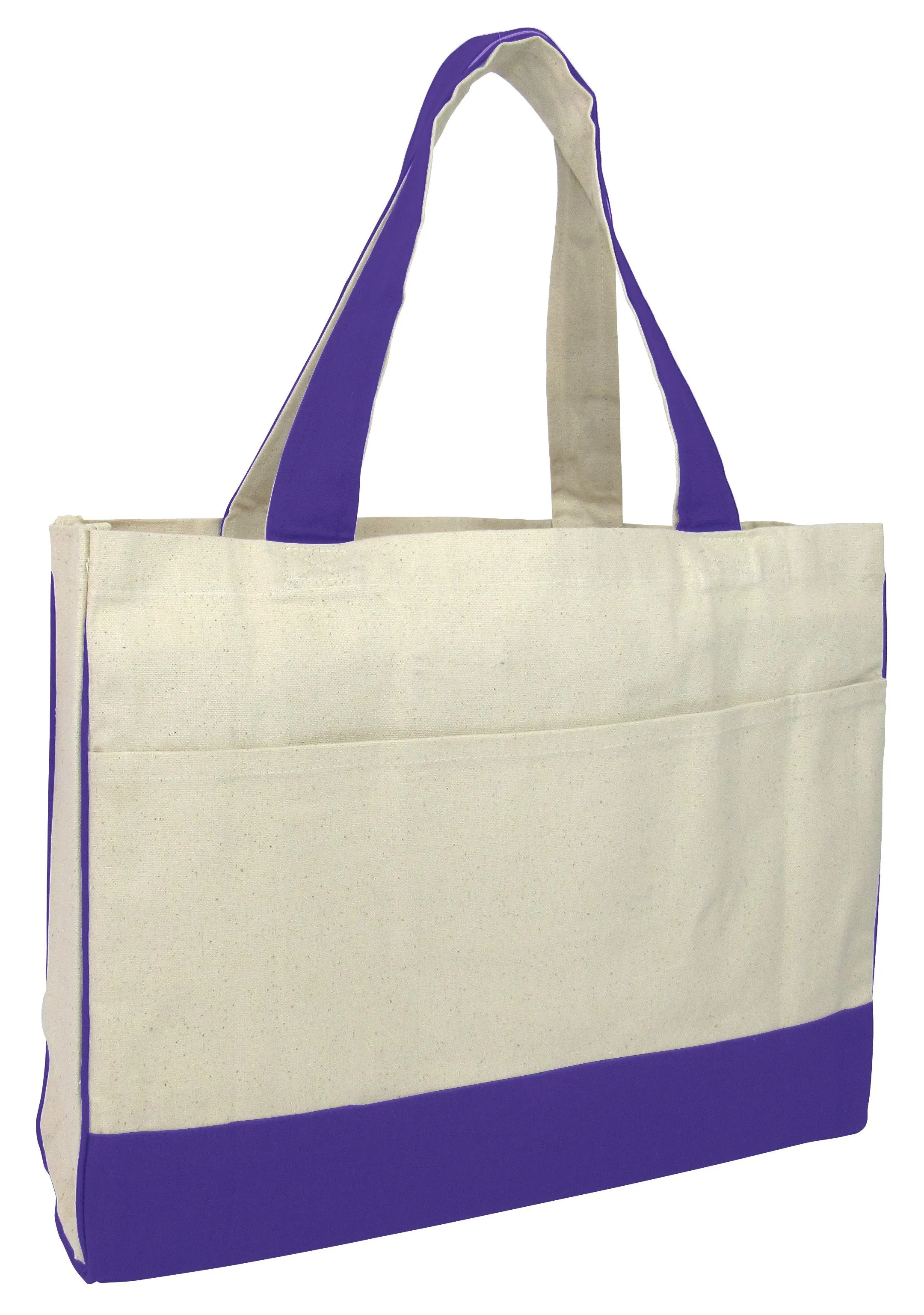 Fancy Tote Bags Canvas with Inside Zipper Pocket