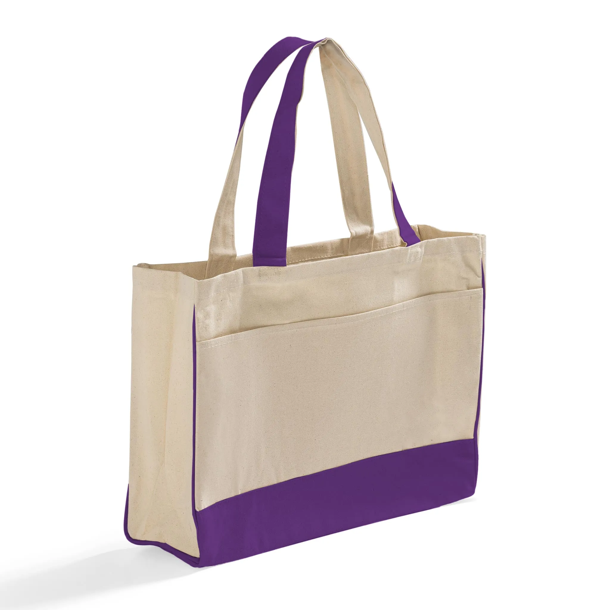 Fancy Tote Bags Canvas with Inside Zipper Pocket