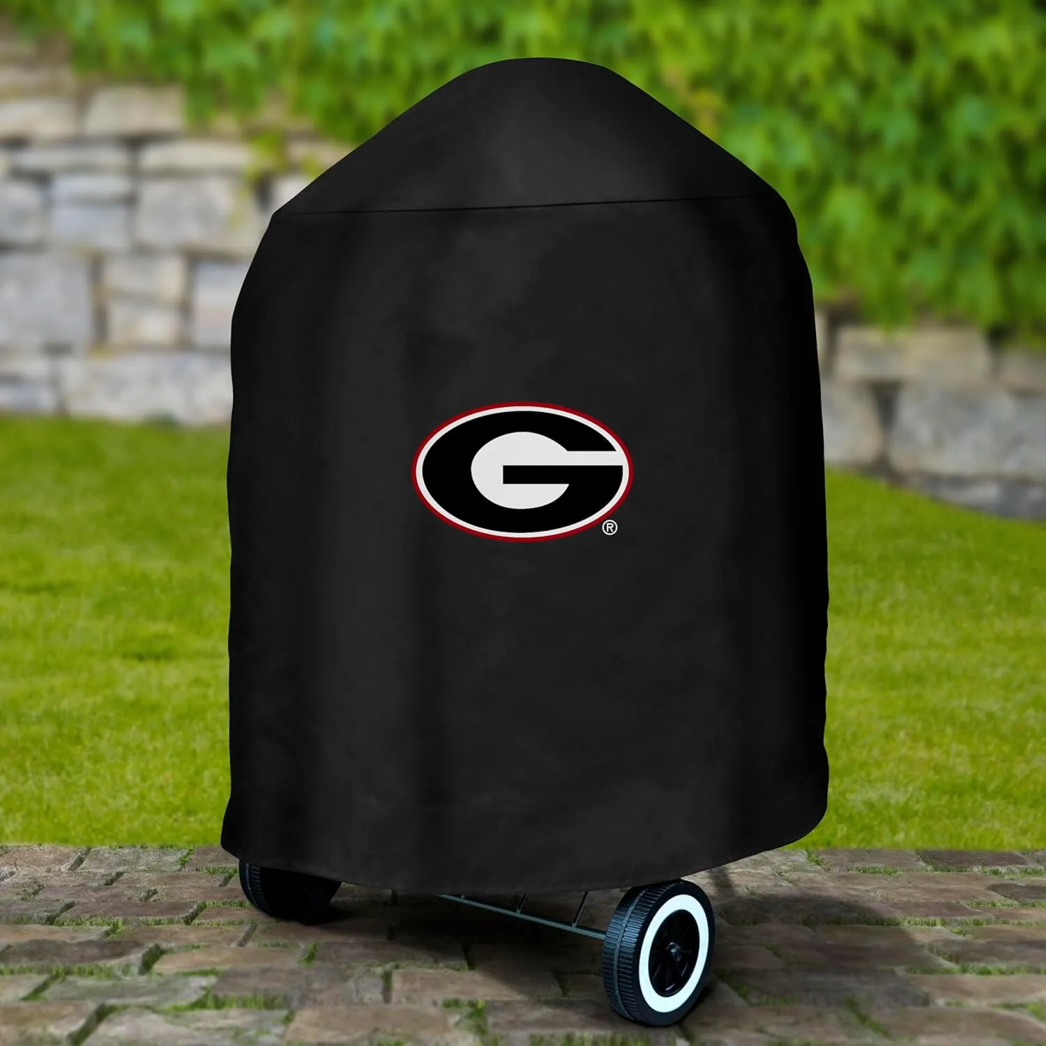 FANMATS 42851 University of Georgia Kettle Style Grill Cover with Primary Team Logo - 25in x 25in x 35in