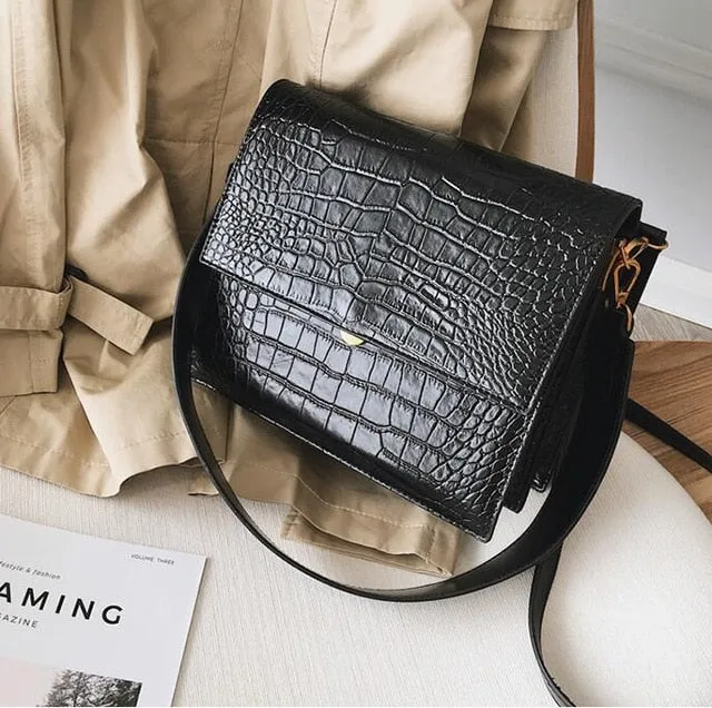 Fashion Crocodile Chains Women's Designer Handbags High Quality PU Leather Women Totes Ladies Alligator Shoulder Crossbody Bags