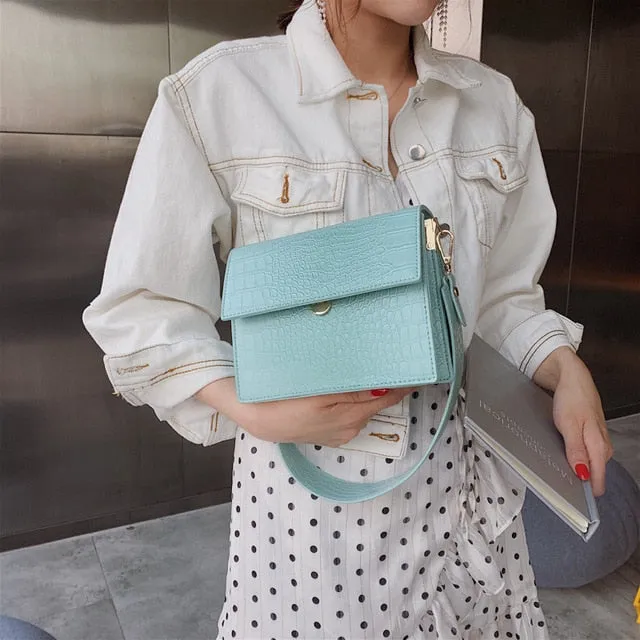Fashion Crocodile Chains Women's Designer Handbags High Quality PU Leather Women Totes Ladies Alligator Shoulder Crossbody Bags