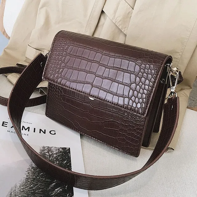 Fashion Crocodile Chains Women's Designer Handbags High Quality PU Leather Women Totes Ladies Alligator Shoulder Crossbody Bags