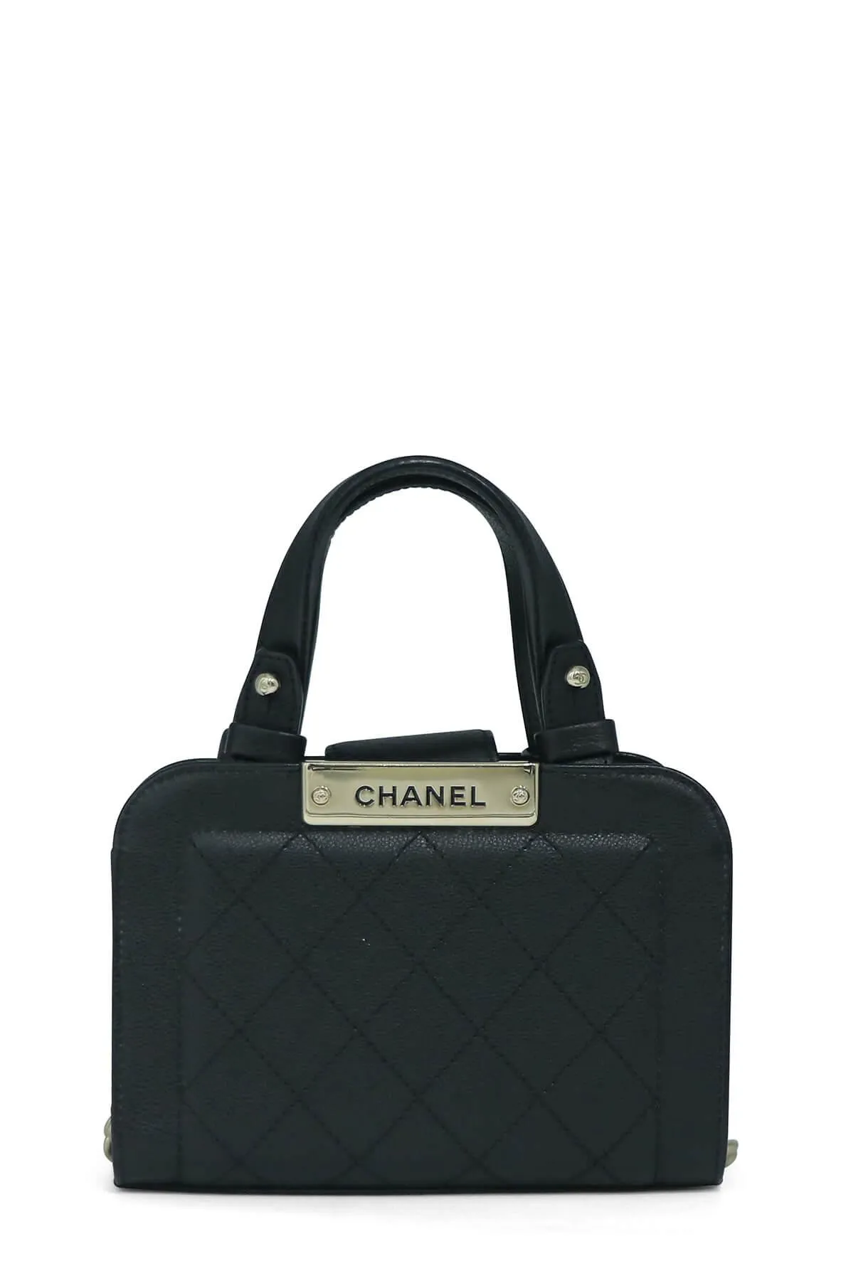Final hours Effective communication Mini Tote Click Label Black Shopping